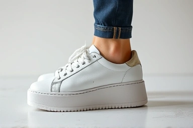 Stylish sneakers with hidden height-increasing sole